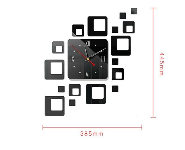 Modern Diy 3d Large Wall Clock Mirror Surface Sticker Art Design Home Decor Room