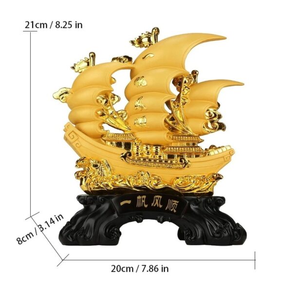 Smooth Sailing Sailboat Decoration Large Dragon Boat Housewarming Opening Gift Office Living Room Decoration 3