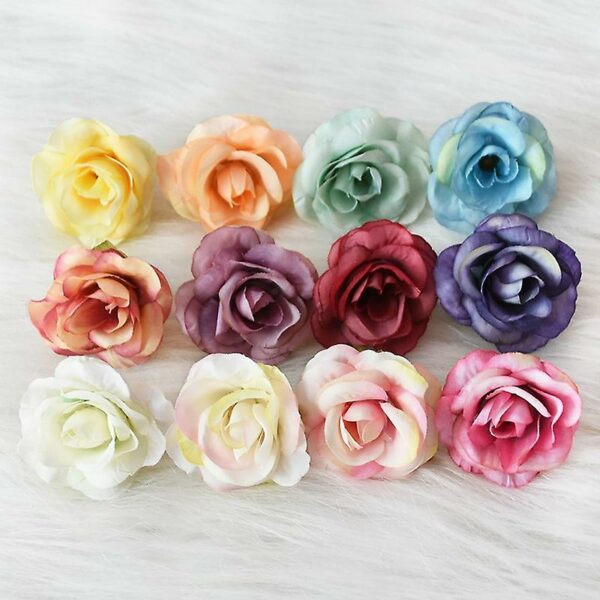 Mini Silk Artificial Roses, Artificial Wedding Flowers, Christmas Party Decoration