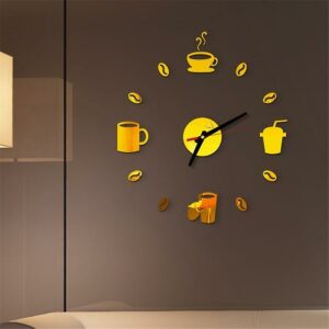 Digital 3d Diy Roman Acrylic Wall Mirror Sticker Clock Home Decoration Wall Sticker