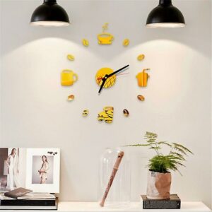 Digital 3d Diy Roman Acrylic Wall Mirror Sticker Clock Home Decoration Wall Sticker