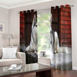 2 Piece Set Of Modern Design Blackout Heat Insulation Bedroom Curtain Living Room Wall Pattern 140x240 Cm