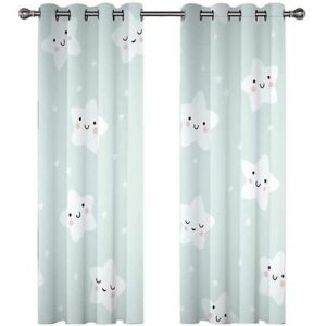 3d Cartoon Indoor Curtains And Curtains-small Star Pattern Blackout Curtain 140x160cm