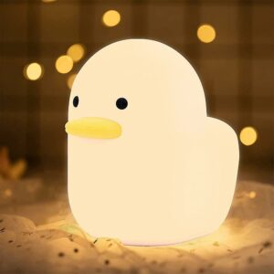 Led Duck Night Light Usb Bedside Silicone Lamp Touch Control And Timer