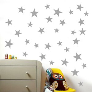 Mixed Size Stars Wall Stickers Kid Decal Art Nursery Bedroom Vinyl Decoration