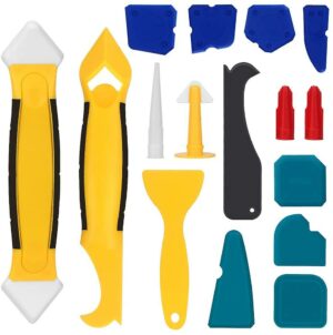 16 Piece Silicone Gasket, Kit Removal Caulk Sealant Tools Finishing Kit For Bathroom Kitchen