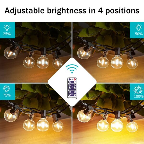 Solar Outdoor Lights G40 LED Colorful Garland String Light USB 25LED Garden Lamp Solar Power Christmas Decoration 3