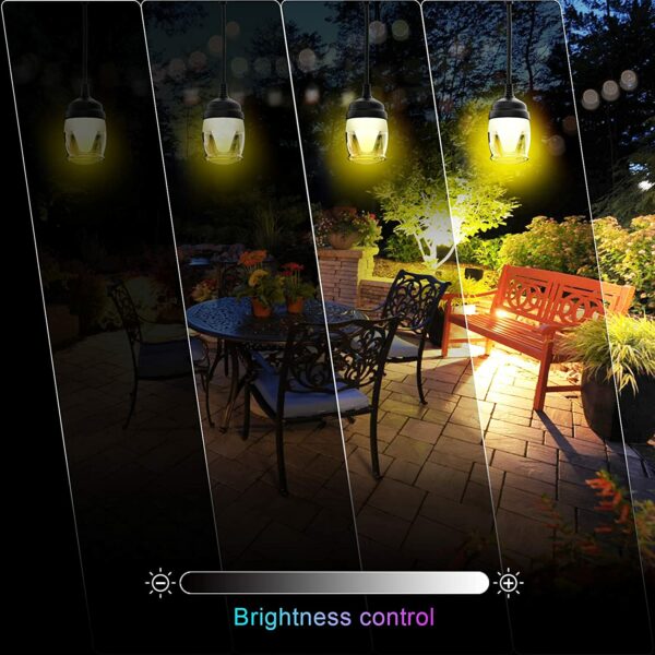 Color Changing String Lights Outdoor,Waterproof Party Lights with APP Control,Sync to Music,Hanging Dimmable RGB Lights Backyard 5