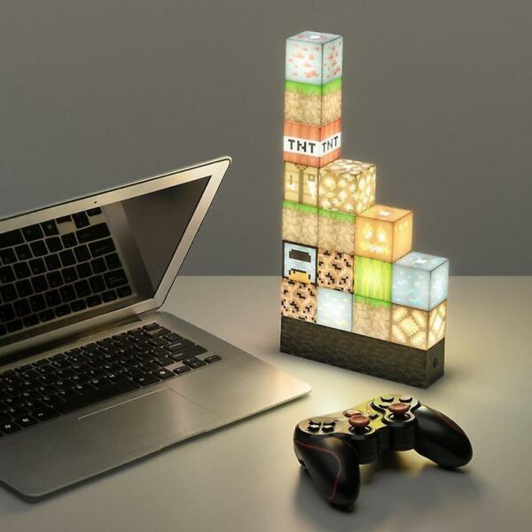 Minecraft Night Light Creatives Novelty Splicing Lights Led Lamp For Bedroom Livingroom