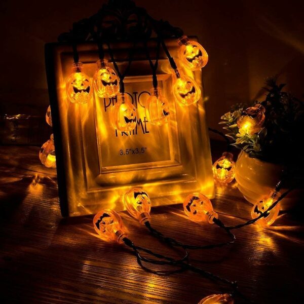 Halloween Lights With 30 Led Pumpkin Light,orange Lights For Halloween 2.55in 30leds,halloween Outdoor Li