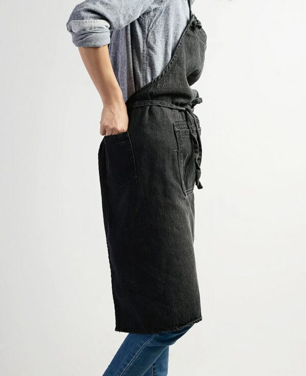 Cotton Denim Aprons,Japanese Korean Gardening Coffee Shop Kitchen Painting Restaurant Stylish Design Florist Jeans Apron 3