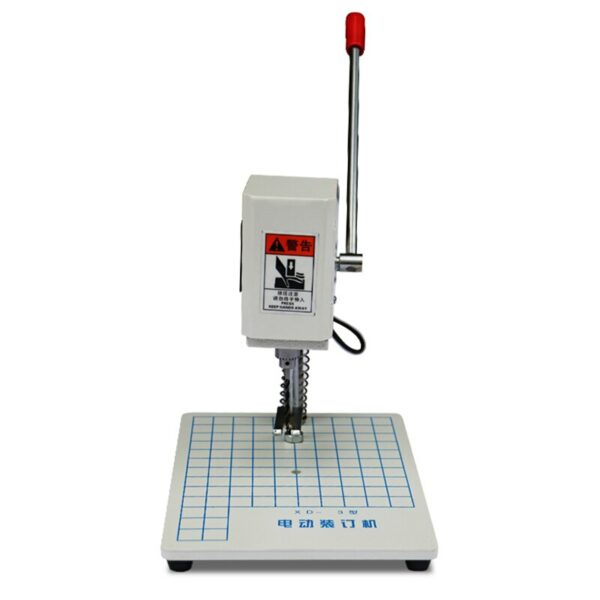 XD-3 Electric Book Drilling and Punching Machine 220V/120W Voucher File Office Binding Machine Single Hole Punching Stapler 4