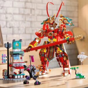 1630PCS New Blocks with 6 MINI Figures Monkey King Warrior Mech Building Blocks Set Bricks Kid DIY Toys Birthday Christmas Gift 2