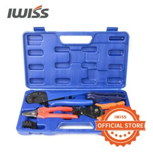 IWISS KIT-2546S  Solar Crimping Crimper Plier Tool Kit with Stripper, Cutter,  Spanners and Dies for Crimp 2.5/4/6mm2 1