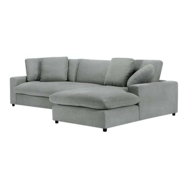 Ultra-comfortable L-shaped sectional sofa right-hand facing, modern minimalist design, including sofa and chaise longue, large 4