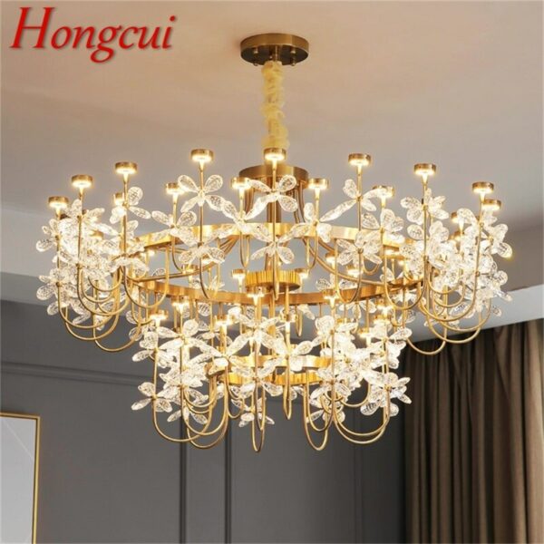 Hongcui Modern Chandelier Pendant Lamp Contemporary Gold Luxury Home LED Creative For Living Dining Room 1