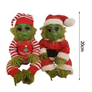 Christmas The Grinch Plush Doll Reborn Baby Grinch Stuffed Toy Xmas Gift