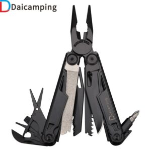 Daicamping DL12 Multifunctional 7CR17MOV Folding Knife Plier Set Hand Tools Multitools Army Swiss Knife Camping Gear Multi Knife 1