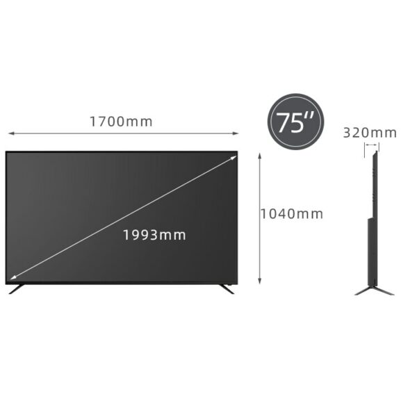 Hot sale television led tv used tv smart tv 75 inch television with metal frame 6