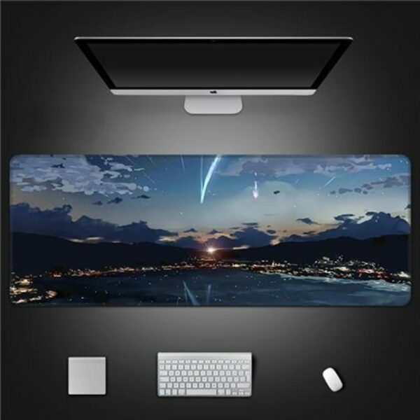 Natural Rubber Anime Landscape Series Office Computer Desk Pad Non-slip Texture Enhanced Gaming Keyboard Pad 800x300x2MM 4