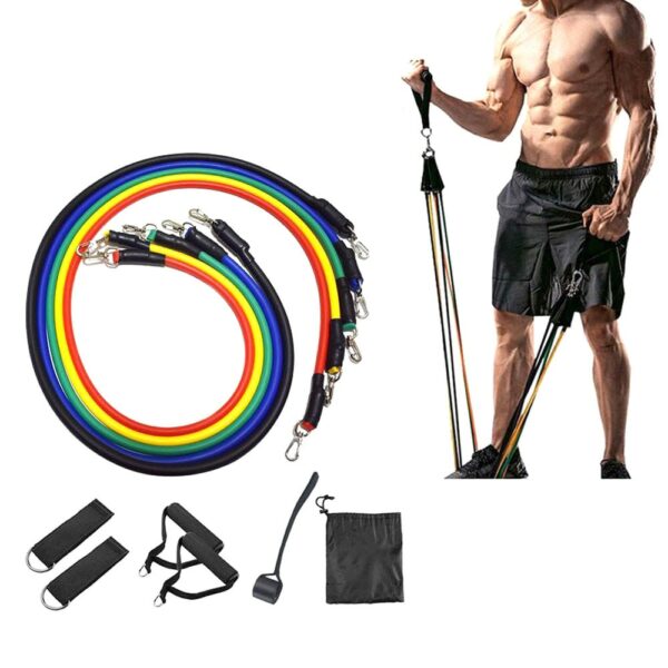 11Pcs Unisex Body Building Supplies Comprehensive Fitness Exercise Set Multi-functional Trainer Muscle Fitness Rally Set 2