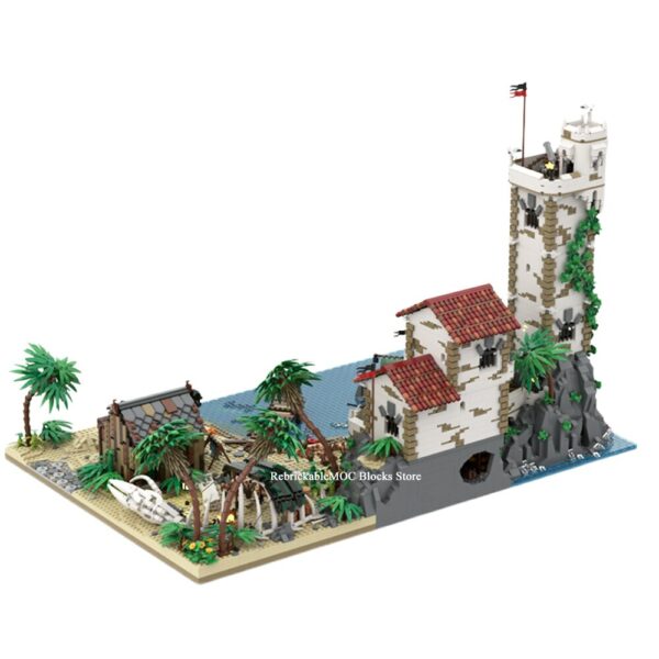 New 8047PCS MOC Pirate Series Modular Port Sauvage The Cursed Beach Blocks DIY children's Toys Gift Christmas building Blocks 2