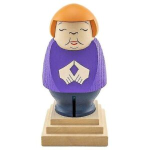 Angela Merkel Cartoon Figure Car Interior Decoration Wooden Statue