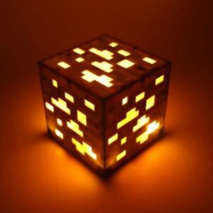 Minecraft Game Peripheral Rechargeable Flashlight Night Light Blue Miners Lamp Flashlight Toy