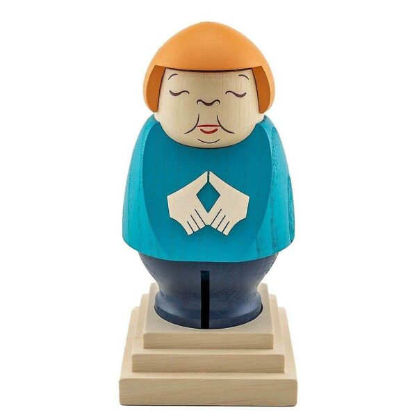 Angela Merkel Figure Wooden Statue Home Desktop Decor Ornament