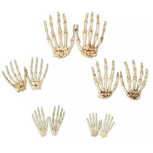 (Size 2)Skeleton Hands Bone Claws, Bloody White Skull Hand, Halloween Decorate