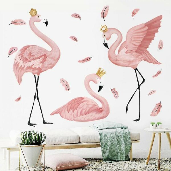 Pink Flamingo Wall Sticker Home Decal Living Room Bedroom Decor Paste