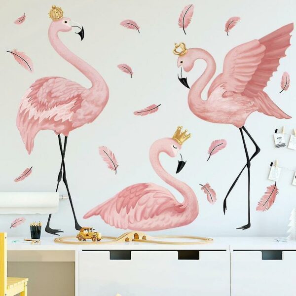 Pink Flamingo Wall Sticker Home Decal Living Room Bedroom Decor Paste