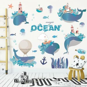 Cartoon Mermaid Wall Sticker Home Decal Children Room Decor Wallpaper