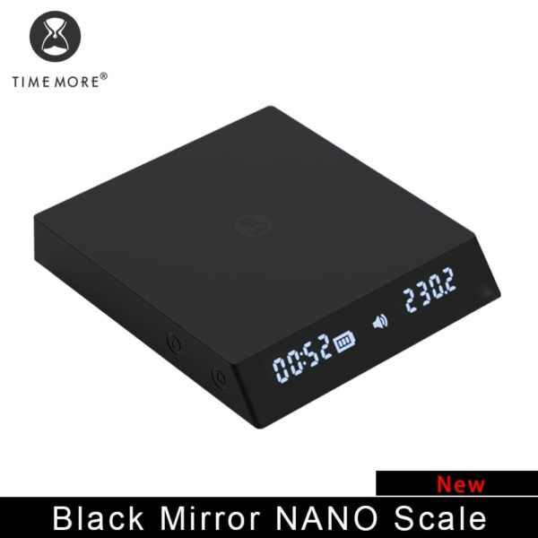 TIMEMORE Store Black Mirror Nano Espresso Coffee Kitchen Scale NEW Weighing Panel With Time USB Light Mini Digital Give the mat 1