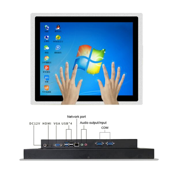 17 19" Celeron J1900 embedded wall-mounted industrial all-in-one PC 21 inch tablet computer with capacitive touch screen win 10 3