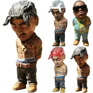 Legend Hip Hop Rapper Commemorative Resin Statue Minifigures Ornaments Decor