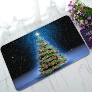 Merry Christmas Tree Non-slip Doormat Indoor/outdoor/bathroom Doormat 45x75 Cm C--6771