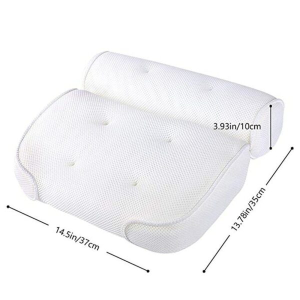 SPA Bath Pillow Bathtub Pillow with Suction Cups Neck Back Support Thickened Bath Pillow for Home Spa Tub Bathroom Accessories 6