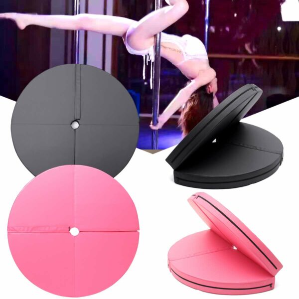 120*5-10cm Foldable Pole Dancing Protect Mat Round Yoga Mats Indoor Gym Fitness Equimpment Exercise Sports Safety Pads Men Women 2