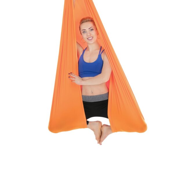 Aerial Yoga Hammock Elastic Nylon Yoga Training Belt Anti-Gravity Yoga Swing for Body Building Pilates Workout Fitness 4*2.8m 3