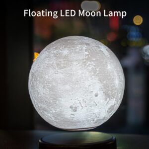 Levitating Moon Lamp Night Light Floating and Spinning Moonlight Magnetic Levitation 3/16 LED Colors for Home Office Decoration 2