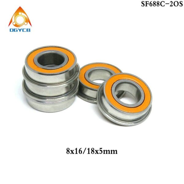 10pcs SF688 2RS 8x16x5 mm ABEC7 Flange Hybrid Ceramic Bearings 688 S688 F688 SF688 RS 2OS 8*16*5 Model Airplane Flanged Bearing 1