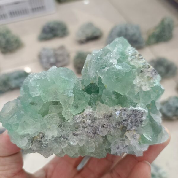 Natural Soft Sweets Fluorite Rough Stone Crystal Energy Healing Home Office Decoration Gifts 4