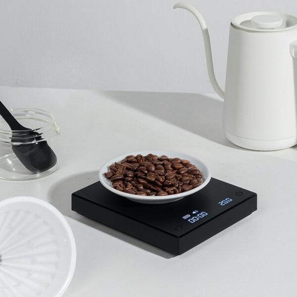 TIMEMORE Store Black Mirror Basic+ New Up Digital Coffee Food Kitchen Scale With Time USB Light Weight Mini Digital Scale 5