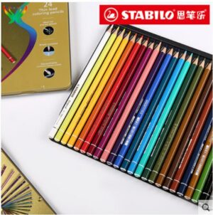 Stabilo Original color pencil professional oil color lead hand painted filling iron box 12 color 24 color 38 color art supplies 1