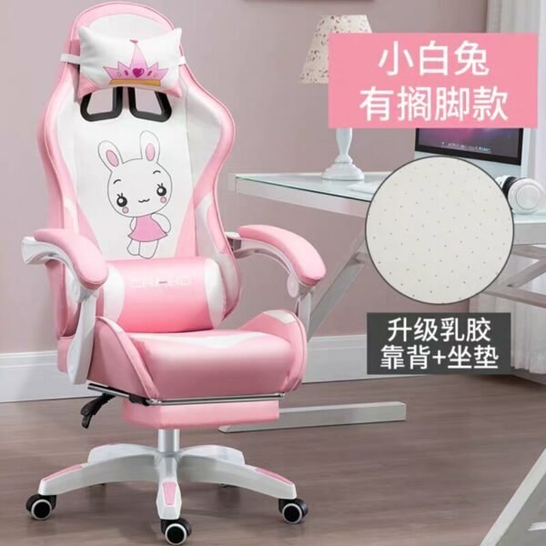 Wcg Gaming Chair Anchor Household Armchair Ergonomic Computer Chair Office Chairs Lift and Swivel Function Adjustable Footrest 5