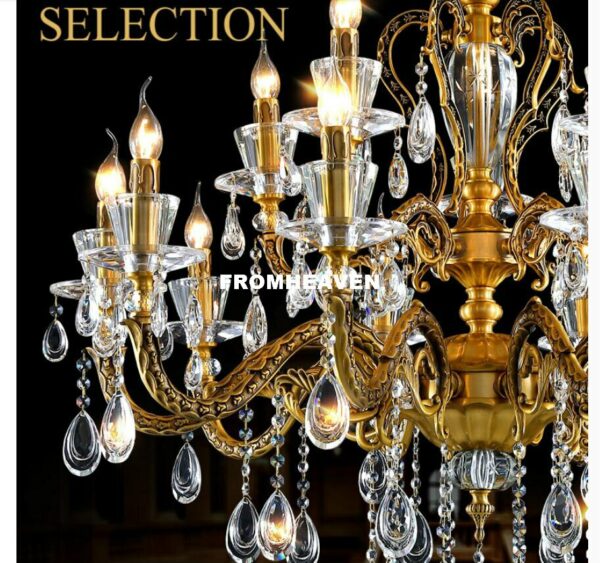 Free Shipping Crystal chandelier For Living Room Bronze Chandelier Decoration Modern Chandeliers Lighting Kitchen Hanging Lamp 6