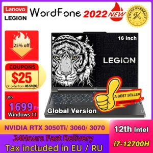 NEW Lenovo Legion Y9000X 2022 16" Gaming Laptop Intel  i7-12700H GeForce RTX 3070 Gaming Laptop Screen 2.5K 165HZ RGB Win 11 Pro 1