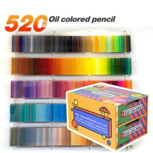 Brutfuner 520pcs Oil Soft Pastel Colors Pencils Sketch Drawing Colored Pencil Set Color Lead Decoration Student Artist Coloring 1