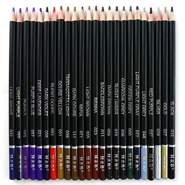 H&B 96pcs Professional Sketch Drawing Pencils Set With Charcoal Graphite Oil Colored Pencil Painting Book Kit Art Supplies 6